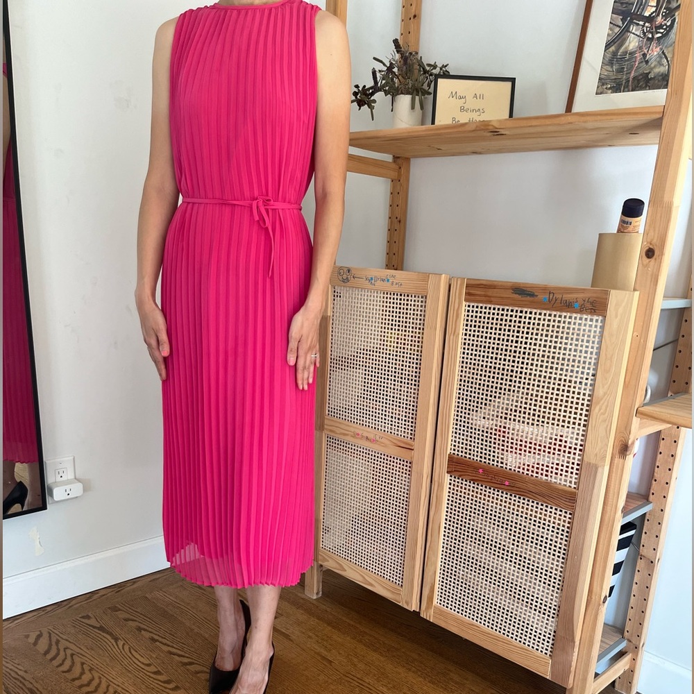 Ann Taylor Pink Pleated Blouse